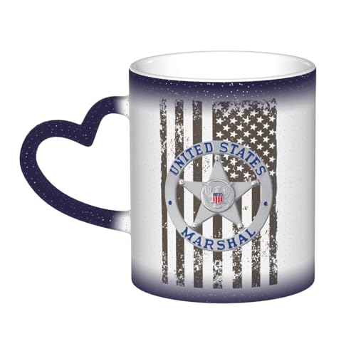 CRJSNYEAG U.S. Marshal Badge Color-Changing Mug 11oz