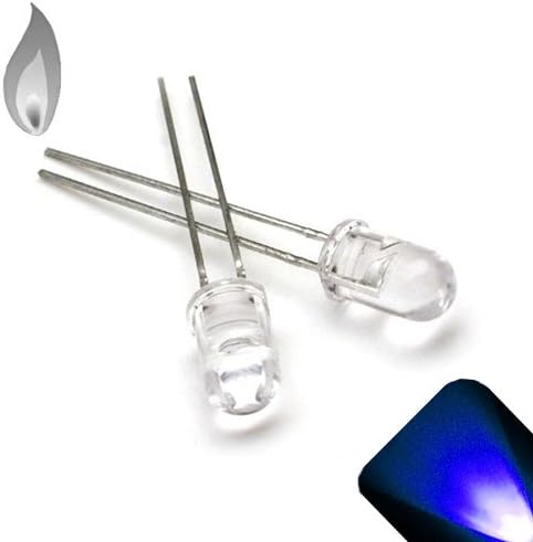 5mm Round Top Blue Candle/Flicker LED - Super Bright (Pack of 10)