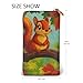 DaihAnle Lovely Squirrel on Autumn Tree ﻿Hand-Held Wallet Fashionable Long Microfiber Leather Large Capacity