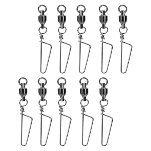 YARNOW Stainless Steel Ball Bearing Fishing Snap Swivels 10pcs for Offshore