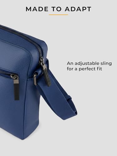 Image of EUME Packsy Sling Bag for Men & Women | Vegan Leather Crossbody Travel Bag | Magnetic Easy Access Pockets | Lightweight 3L Daily Use Bag