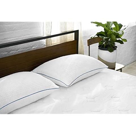 Sleep Innovations Premium Shredded Gel Memory Foam Pillows Set of 2, Made in the USA, 5 Year Warranty, Standard Pillow Cover