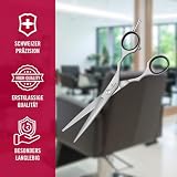 Victorinox Coiffeurschere, Frisörschere, Länge: 15 cm, Extra Scharf, Rostfreie Stahlklingen, mit Fingerstütze, Silber