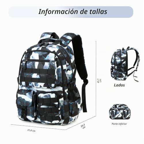 Miniatura 2 de Lmwzh Mochila Escolar Adolescente Mochilas Escolares Mochila Colegio Mochila Para Niñosaguagrande Adecuado Para Escuelas Primarias, Secundarias, Preparatorias, Niños Y Niñas Negro