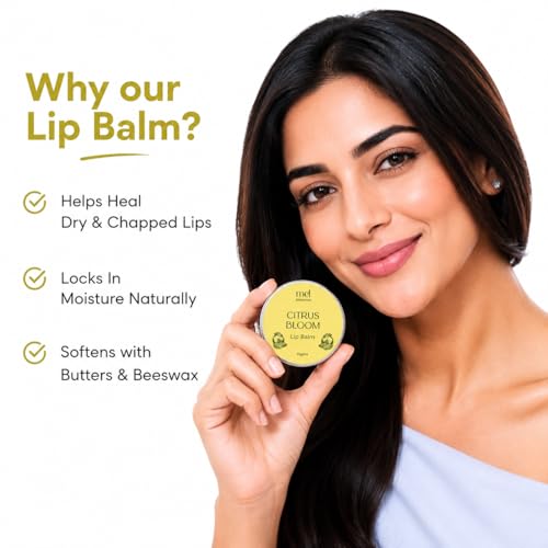 Image of Citrus Bloom Lip Balm | Enriched with Orange Oil, Beeswax, Vitamin E | Nourishing, Non Sticky, Hydrates Dry Lips | No synthetic fragrances, No Additives| Ideal for Dry Lips, 10gm