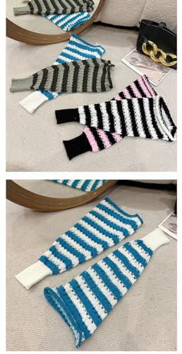 Image of Women Leg Warmer Vintage Striped Leg Socks for Spicy Girls Cute Slim