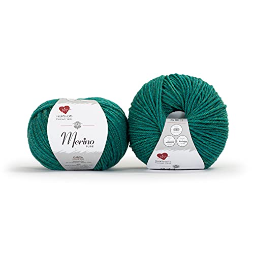 heartbeats Merino Pure is 100% Pure New Wool with Melange Effect (Wool Mark Certified), Oekotex Class 1 Certified Pack of 2 Balls - 50Gm Each, Shade No - Mnp7