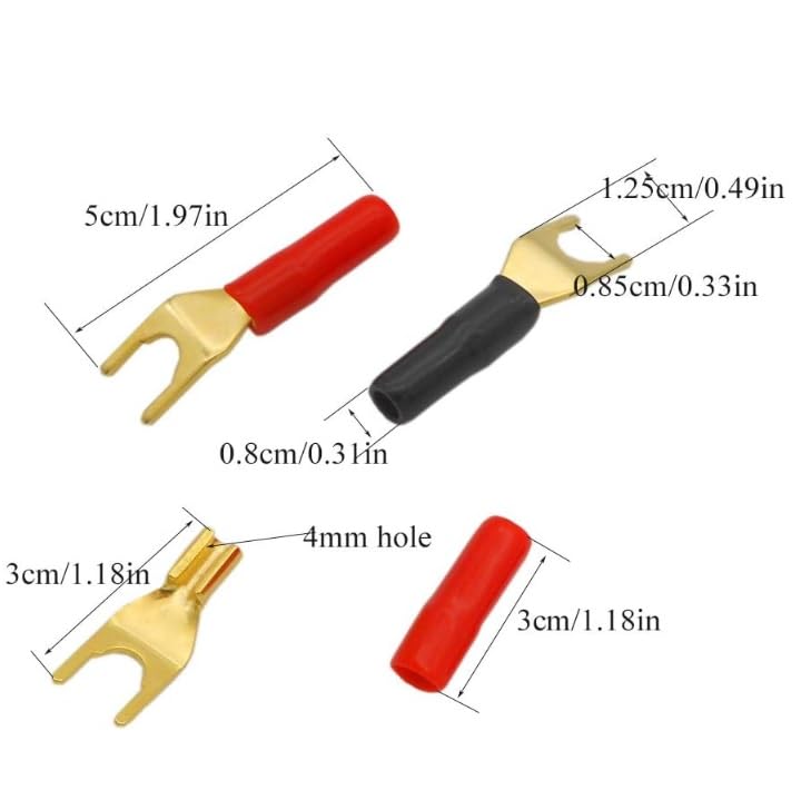 Amazon.co.jp: 金メッキ スピーカープラグ Y型プラグ Yラグ端子