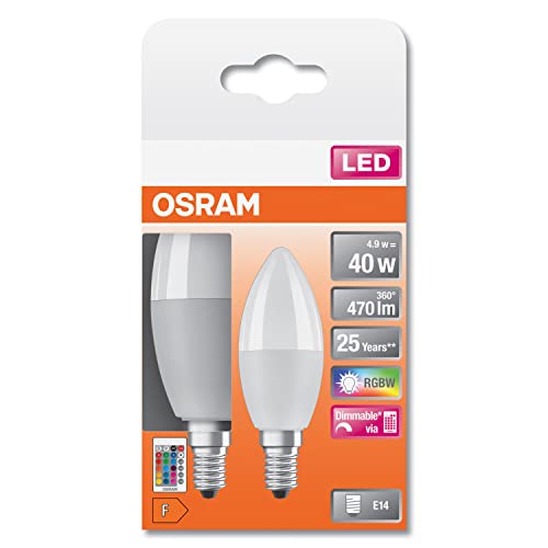 Ampoule LED E14 couleur variable Osram pour remplacer lampe bougie 40W - 3