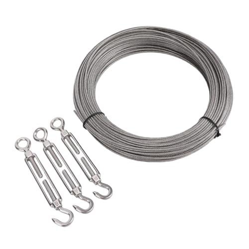 Câble métallique de 2 mm pour treillis de jardin et plantes grimpantes 50M