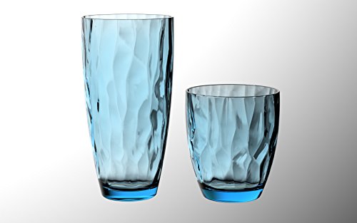 Qg 14 & 23 Ounce Set Of 6 Acrylic Plastic Iced Tea Cup Glass Tumbler In 3 Assorted Colors Df131141 #TOP2