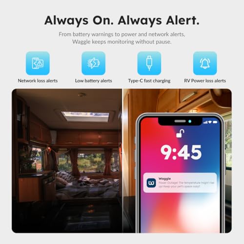 image for Waggle 4G Pet Temperature Monitor – 1-Year Subscription Included –