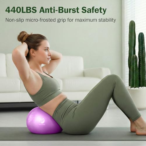 Image of Slim Panda Pilates Ball, 9 Inch Small Exercise Ball, Anti Burst Mini Yoga Ball for Stability, Workout, Barre, Core Strength, Physical Therapy, Balance, Stretching
