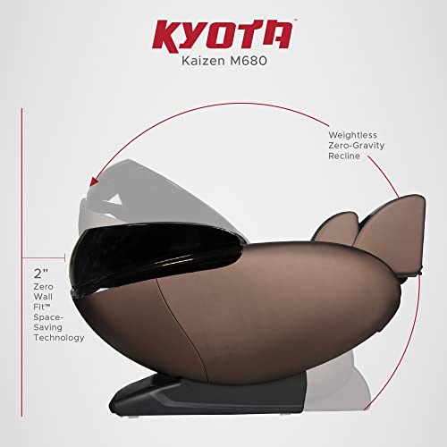 Kyota Kaizen M680 Full-Body Zero-Gravity 4D Massage Chair Recliner, (Brown) #TOP2