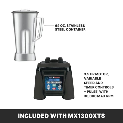commercial blender in use making smoothie