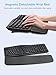 E-YOOSO Ergonomic Wireless Keyboard, Computer Keyboard with Detachable Wrist Rest, Split Design, Multimedia Hotkeys, 2.4GHz Ergo Cordless Keyboard for Laptop, PC, Mac, Windows