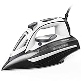 IRONDAY 1700W Steam Iron for Clothes, Rapid Heating, 3-Way Auto-Off, Spray Mist, Steam Burst, 14.07oz Water Tank, Adjustable Thermostat Dial