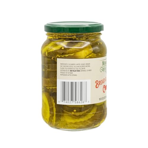 Mama Fresca Bread and Butter Dill Chips 16 fl oz Jar (Pack of 6)