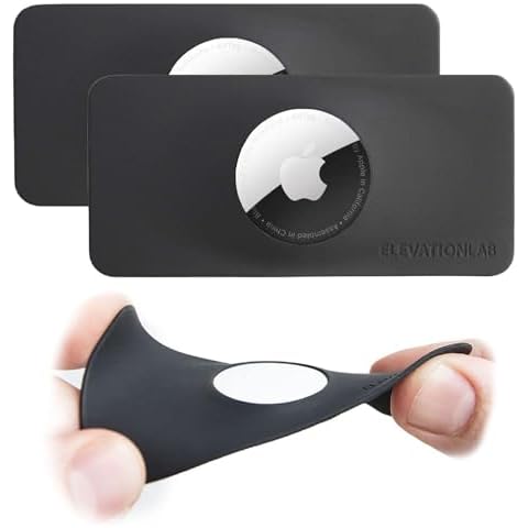 Elevation Lab TagVault™ AirTag Wallet Holder (2 Pack) - The Thinnest AirTag Wallet Card Insert | Flexible, Stays Hidden, Patent Pending Cover