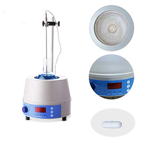 INTSUPERMAI Heating Mantle Electric Digital Magnetic Stirrer with Digital Temperature Control Holder Stand Heating Mantle Kit for Laboratory (110V 1000ml)