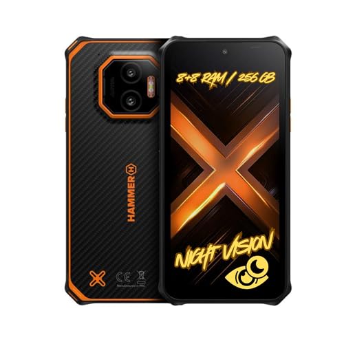 HAMMER ENERGY X2 5G Rugged Smartphone Android 15, Indestructible Phone 6.1", IP69, 8 + 8 GB RAM, 256 GB Storage, 5000 mAh Battery, eSIM, 2-Year Warranty