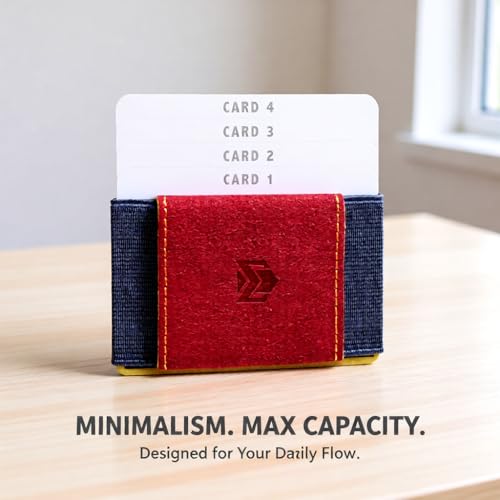Image of Minimalist Slim Wallet Credit Card Holders - Elastic Small Front Pocket Wallet For Men Women