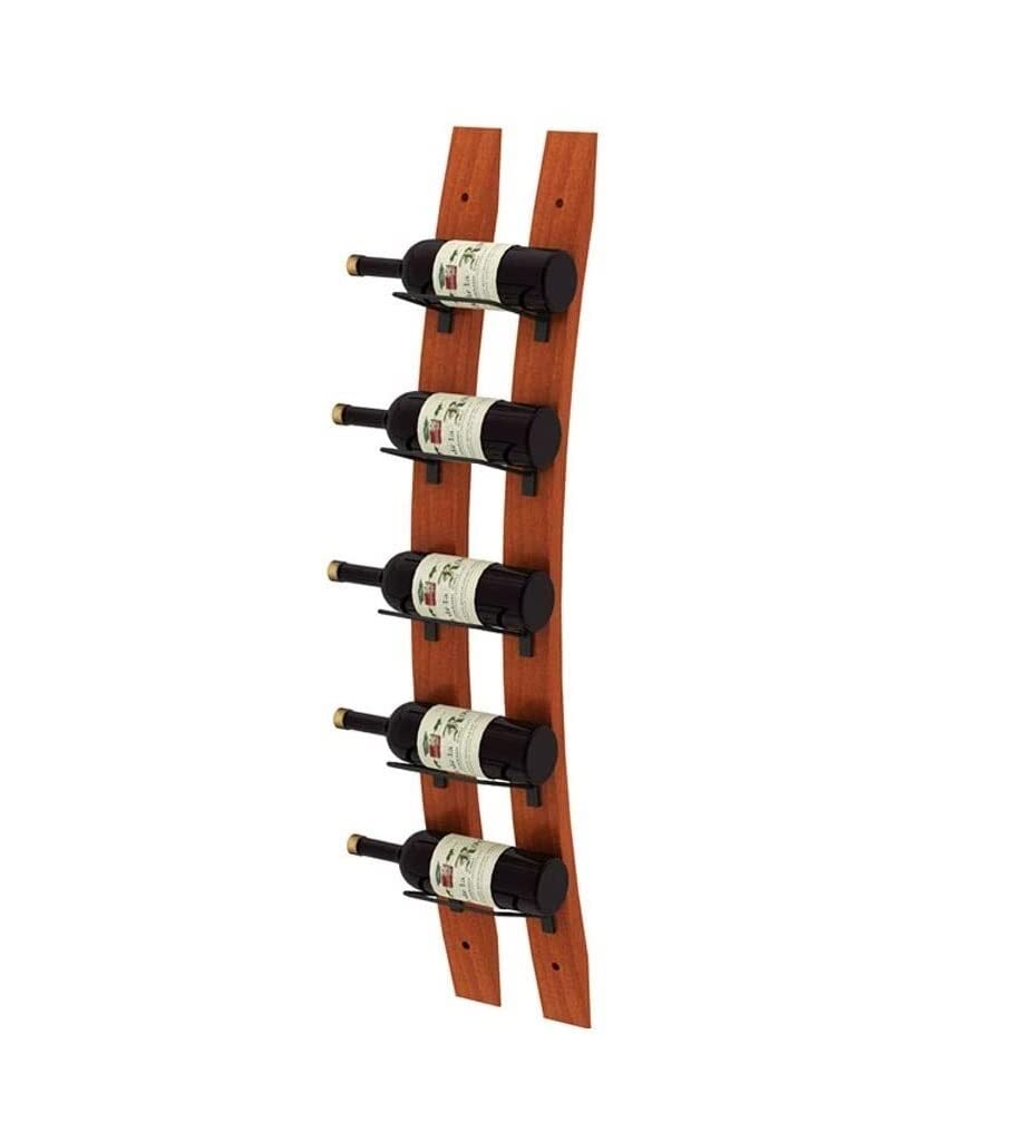 Portabottiglie per Vino Rosso， Portabottiglie da Parete Portabottiglie da Vino 5 Portabottiglie da Vino Scaffale Portabottiglie in Legno Rustico Casa Cucina Bar Decorazione