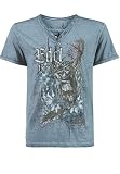 Stockerpoint Koszulka Edelbock Trachtenshirts (Men's) Mezczyzni, niebieski (Rauchblau Rauchblau), XL