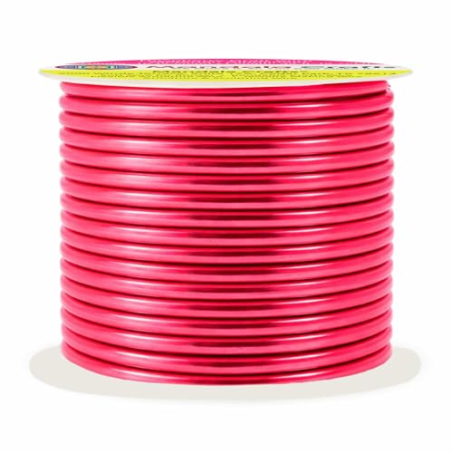 Image of Mandala Crafts 10 Gauge Raspberry Anodized Aluminum Craft Wire, 32 FT | Colored, Flexible, Bendable, for Bonsai, Armature, Sculpting, Wire Wrapping, Jewelry Making, Weather & Tarnish Resistant