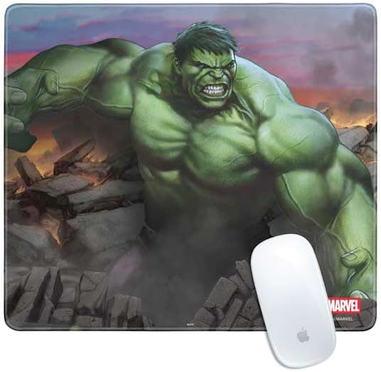 Skinit Extra Large Gaming Mouse Pad - Officially Licensed Hulk Green Goliath Design with Stitched Edges, Waterproof, Non-Slip Rubber Base, Desk Mat for Keyboard & Mouse, 35.75" x 15.4" inches