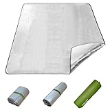 Roadclover レジャーシート 【軽量でコンパクト】 アルミシート 厚手 銀マット アルミマット 3mm(200×200)