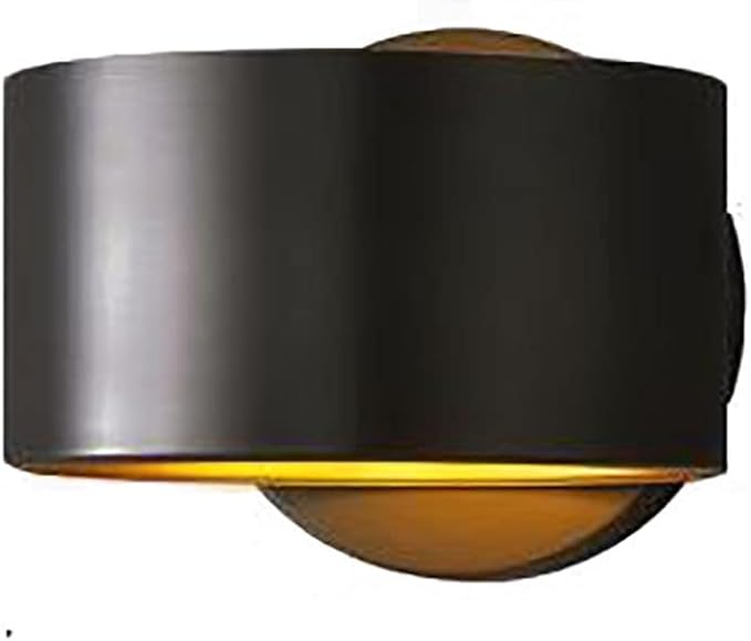 WXHC Voor nachtkastje slaapkamer, gang, gangpad wandlamp E14 Nordic Minimalistisch licht luxe wandlamp alle koperen lamp-koper wrijft zwart 15 * 12 cm