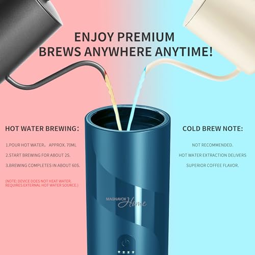 MAGNAVOX HOME Portable Espresso Coffee Maker (Grounds or Pods) with Fast Brew Technology & Single Touch Control, Ideal for Offices or Travel by Magnavox - Image 7
