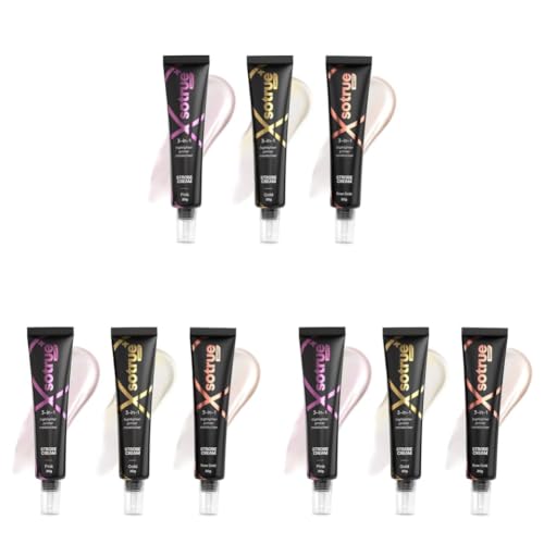 Image of Sotrue Strobe Cream, Pack of 9, Rose Gold, Pink and Gold, 30g Each, Illuminating Makeup Primer and Highlighter
