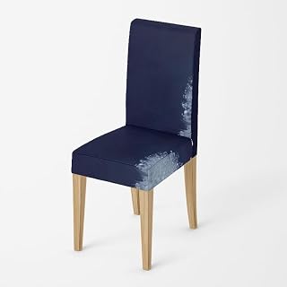 Fundas para sillas de comedor, color negro, minimalistas, para comedor, cocina, oficina, fundas de asiento de alta elasticidad, fundas protectoras para sillas de comedor (2 unidades)