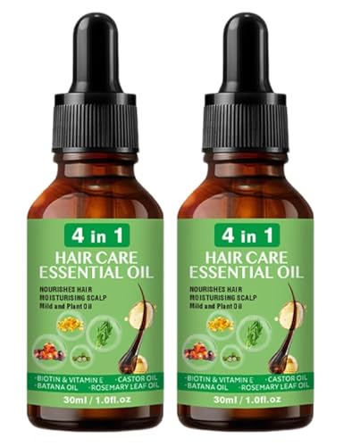 Aceite capilar 4 en 1 para dar volumen, productos para el cuidado del cuero cabelludo con puntas abiertas, hidrata el cuero cabelludo, suaviza el frizz, controla la grasa y aporta volumen