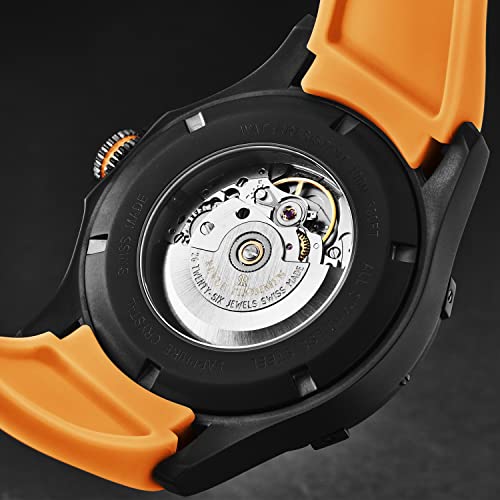 Men's 'Air Speed' Black Dial Orange Rubber Strap Automatic Watch 16070.46794