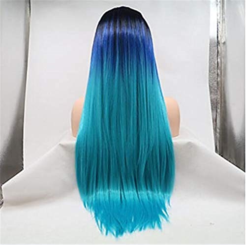 Perruque synthétique avec cheveux de bébé et lacet frontal effet naturel 24" - 5