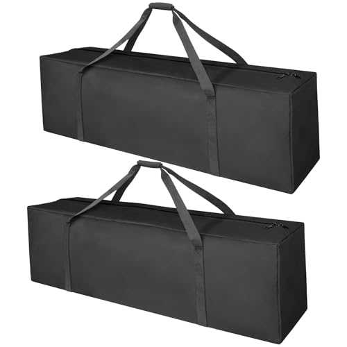 COOLBEBE 52" Sports Duffle Bag - 160L Extra Large Travel Duffel Luggage Bag with Upgrade 2-way Lockable Zippers, Sturdy & Water Resistant Long Duffle Bag for Camping Moving (Black 52inch 2Pack)