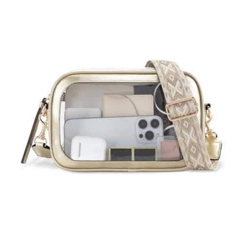 Image of Wuflyover Clear Bag for Stadium Events, Clear Crossbody Purse for Women