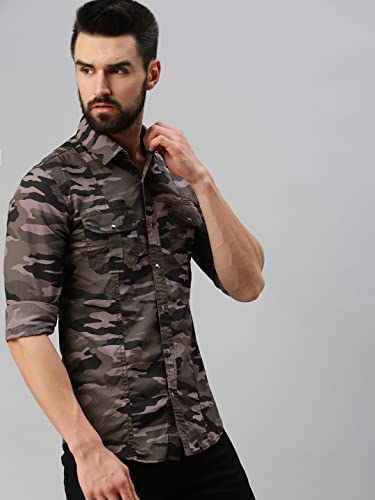 Image of Peppyzone Men's Regular Fit Cargo Shirt