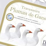 Travesseiro Daune 100% Plumas de Ganso 0.50x0.70m Branco glide