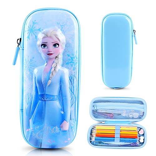 Trousse Scolaire,Trousse Reine des Neiges,Grande Trousse,Trousse 2 Compartiments Fille pour Filles,Étui à Crayons Grande Capacité Utilisé pour School Home and Office Supplies for Les Filles garçons Cover
