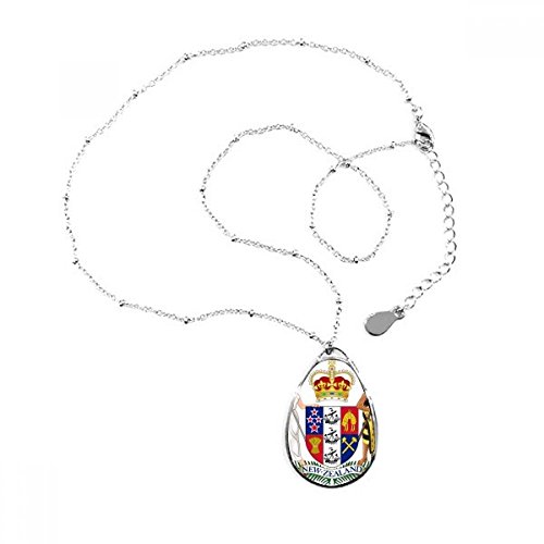 Collier Nouvelle-Zélande pendentif goutte d'eau chaîne bijoux Océanie décoration