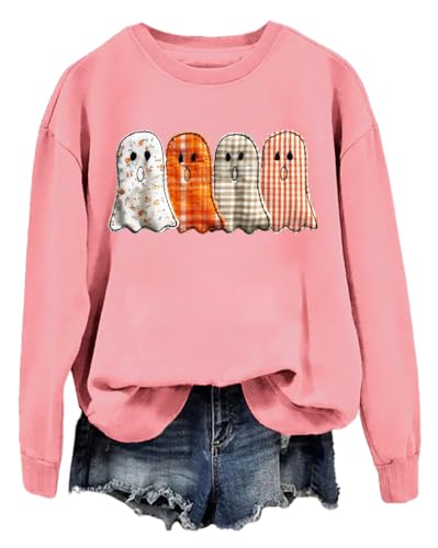 Patchwork Ghost Halloween Sweatshirt Halloween Ghost Sweatshirt