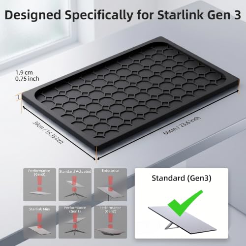 Starlink Gen 3 Protective Cover Case, Starlink Standard Gen 3 Case for Satellite Dish, Silicone Hail Protector Cover for Starlink Standard, Waterproof, Impact Resistant to Rocks/Sand/Hail, Black - image 7