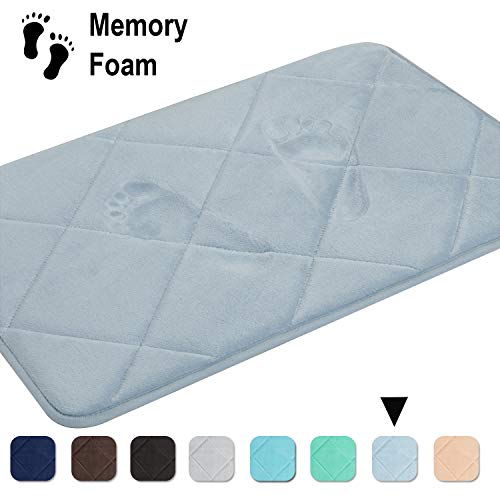 Ailsan Memory Foam Bath Mat Rug Non Slip Absorbent Floor Mat Super Soft