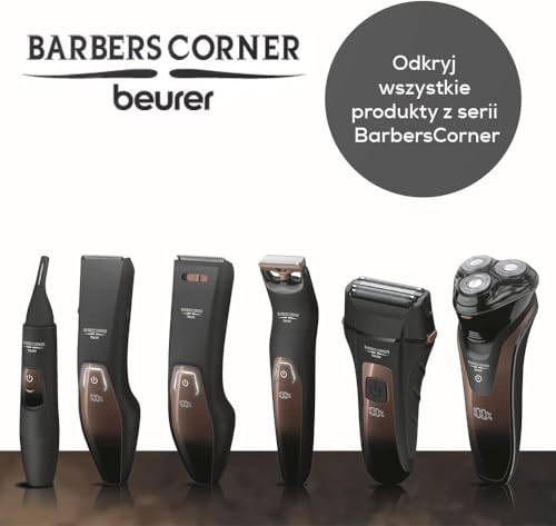 Beurer HR 2000 precyzyjny trymer do korekcji i przycinania brwi, włosów w nosie i uszach, w zestawie nasadka grzebieniowa i zdejmowana nasadka tnąca
