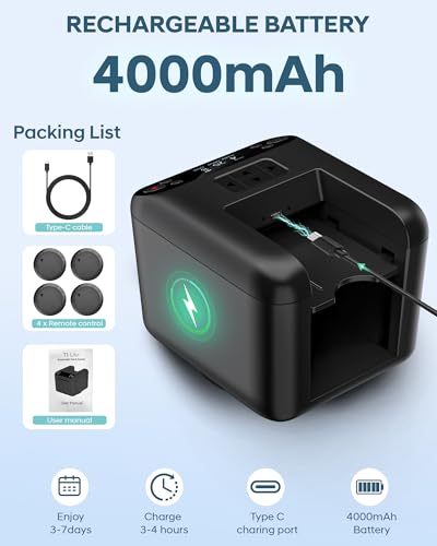 Automatic Card Dealer Machine, 180°/360° Rotating with 4 Wireless Remotes, for 1-3 Decks & Up to 12 Players, Built-in Game Modes, Rechargeable for Poker, Blackjack, Texas Holdem, UNO & More Card Games - Image 5