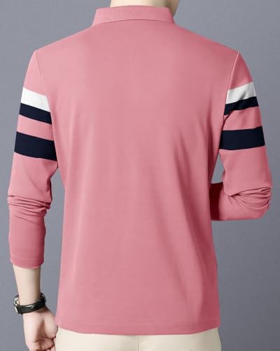 Image of Noble Monk Men's Polycotton Regular Fit Full Sleeves Polo T-Shirt